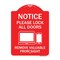 Signmission Please Lock All Doors Remove Valuables from Sight, Red & White Alum Sign, 18" x 24", RW-1824-23287 A-DES-RW-1824-23287 - alternate 1